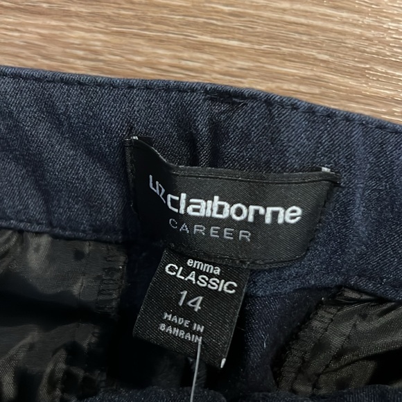 Liz Claiborne- Women's Blue Gray Slim Fit Pants - Picture 7 of 10